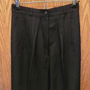 Vintage Womens Bassonova Black Pleated Dress Pants Sz. 2
